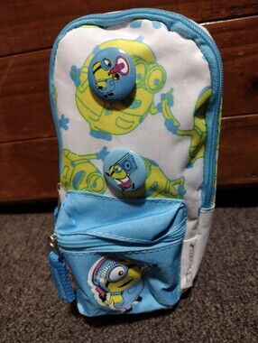 The Minions Pencil Case With 2 Pins A 2 Pack Of Minions 2 Piece Pen Set & Folder